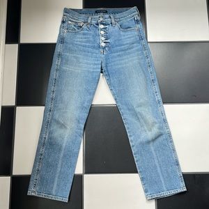 Lucky Brand Mid Rise Authentic Straight Crop Jeans